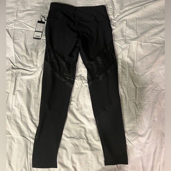 90 Degree by Reflex Black Workout Leggings with Sheer Inserts, Size L, NWT - Picture 7 of 9